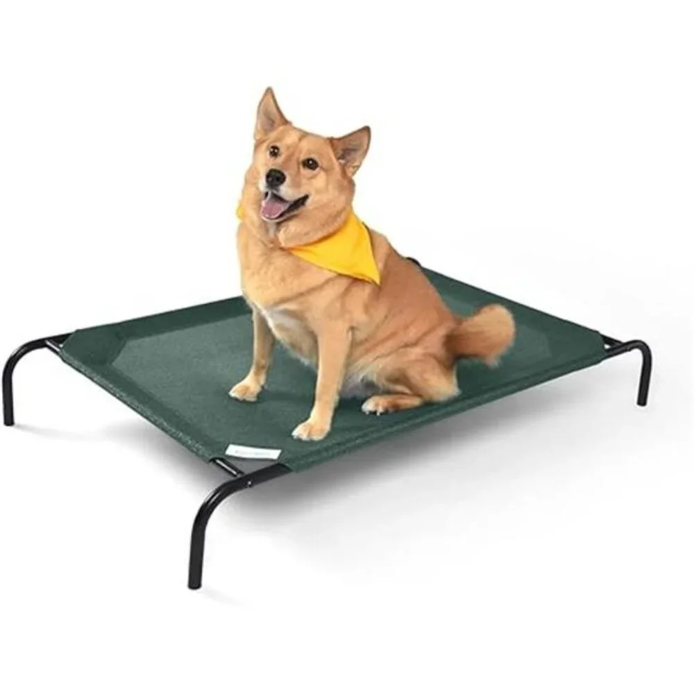 Cooling Elevated Dog Bed, Indoor and Outdoor,Large,Brunswick Green,51.00
